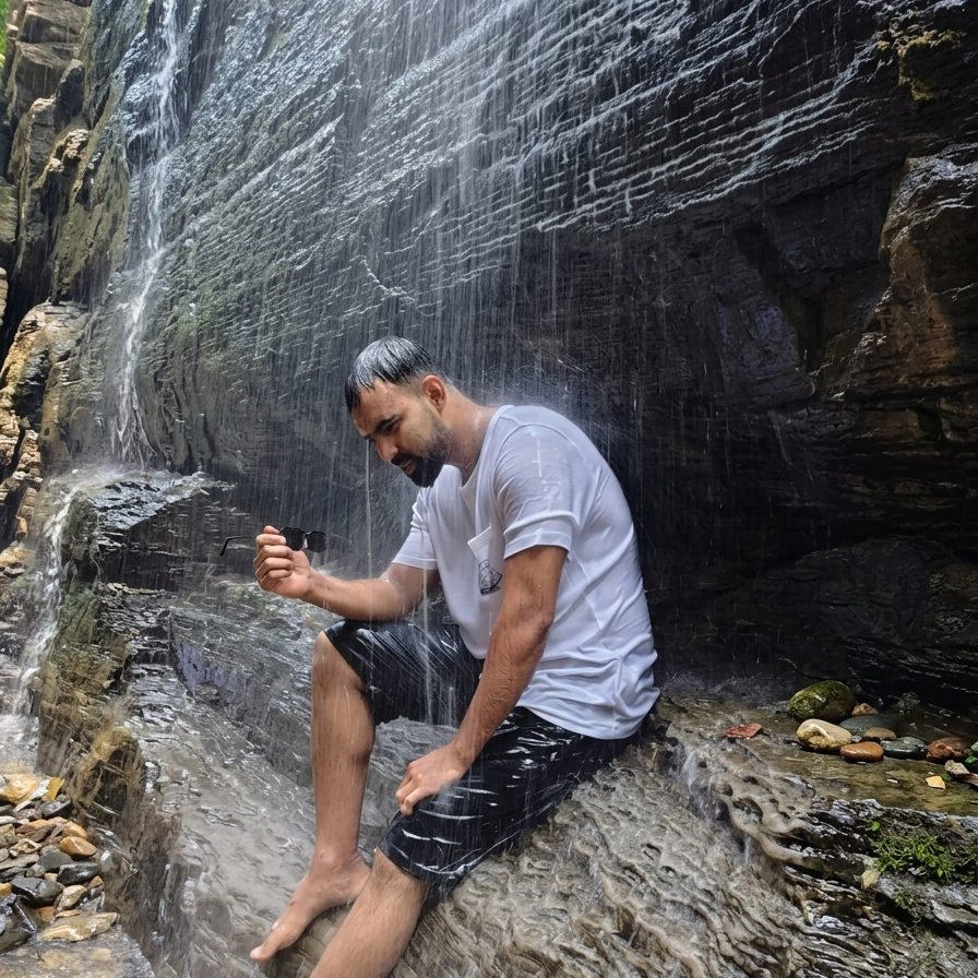 Natural Waterfall Cascade